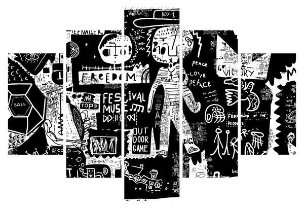 Obraz - Graffiti (150x105 cm)