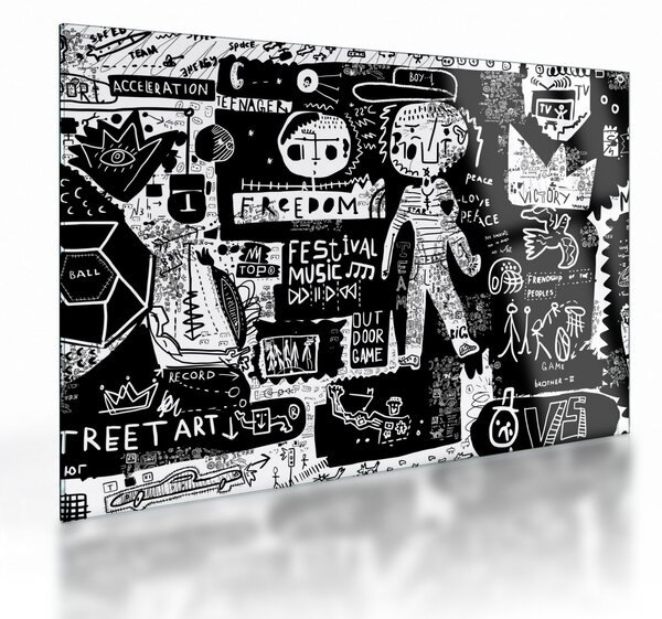 Sklenený obraz - Graffiti (70x50 cm)