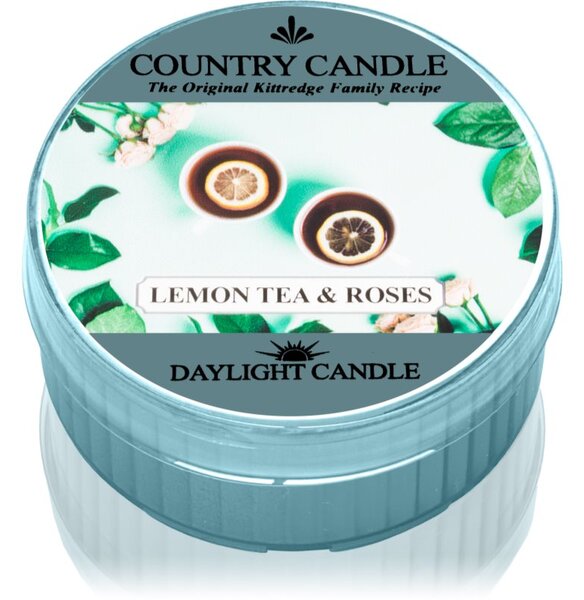 Country Candle Lemon Tea & Roses čajová sviečka 42 g