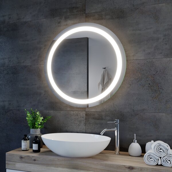 Okrúhle zrkadlo do kúpeľne s LED osvetlením C4