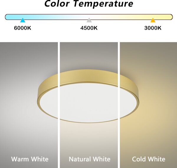 Brilagi - LED stropné svietidlo POOL LED/60W/230V 3000/4000/6000K pr. 60 cm zlaté