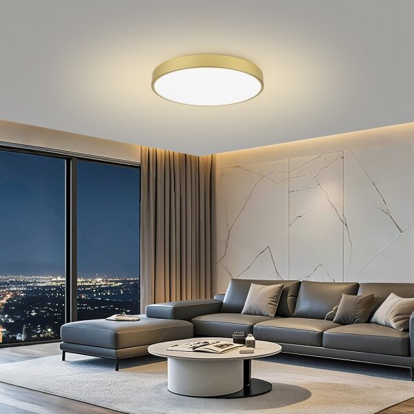 Brilagi -LED stropné svietidlo POOL LED/100W/230V 3000/4000/6000K pr. 80 cm zlaté