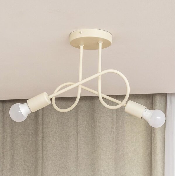 Prisadený luster OXFORD 2xE27/15W/230V krémový