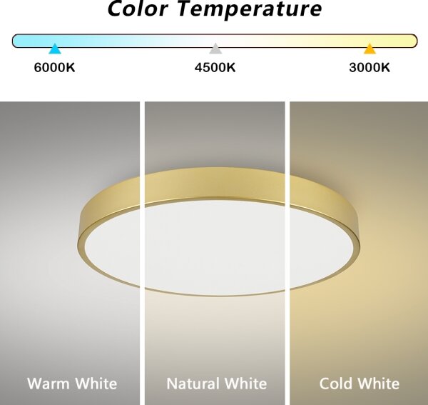 Brilagi -LED stropné svietidlo POOL LED/100W/230V 3000/4000/6000K pr. 80 cm zlaté