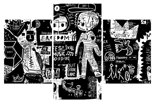 Obraz - Graffiti (90x60 cm)