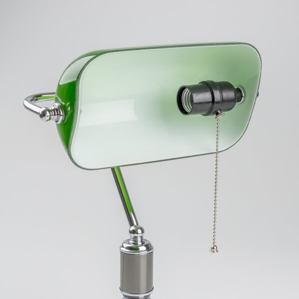 Brilagi - Stolná lampa BANK OFFICE 1xE27/60W/230V čierna/strieborná/zelená