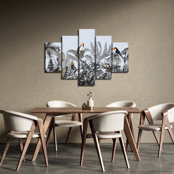 Obraz - Ilustrovaná džungľa (150x105 cm)