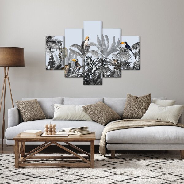 Obraz - Ilustrovaná džungľa (150x105 cm)