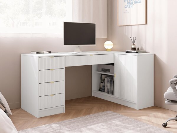 Mirjan24 Rohový PC stôl Razimo, Farby: Čierny molet 5903211508813