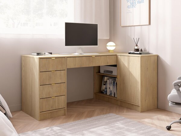 Mirjan24 Rohový PC stôl Razimo, Farby: Čierny molet 5903211508813