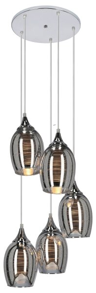 Luster na lanku MARINA 5xE27/60W/230V chróm