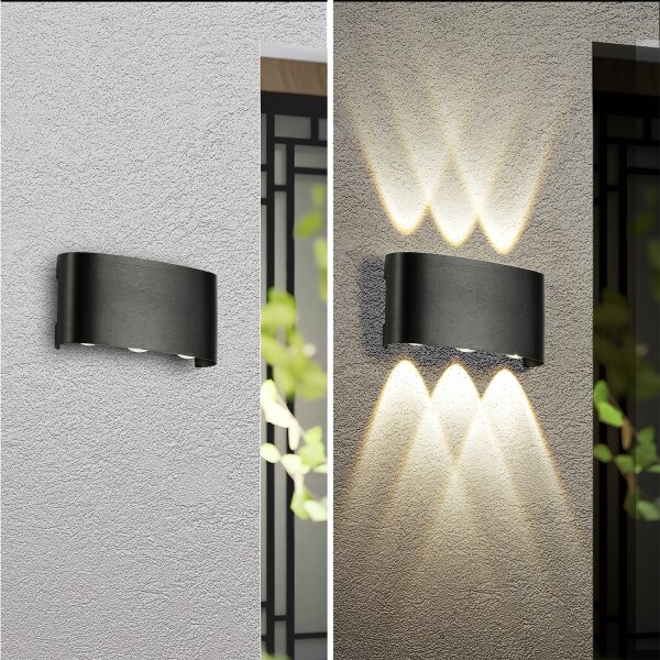 Brilagi - LED Vonkajšie nástenné svietidlo FLAREBOX LED/6W/230V čierna IP65