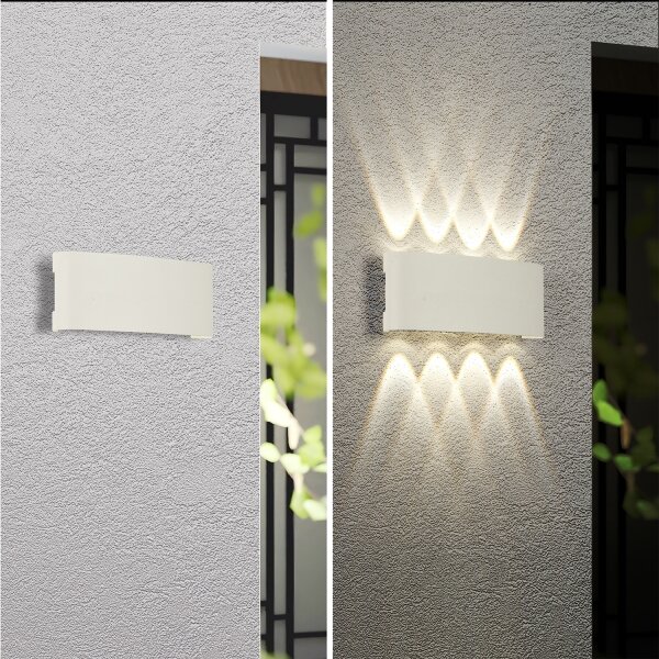 Brilagi - LED vonkajšie nástenné svietidlo FLAREBOX LED/8W/230V biela IP65