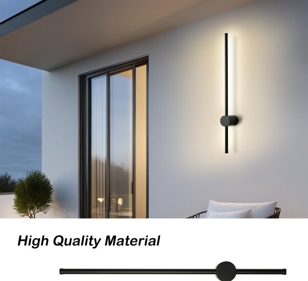 Brilagi - LED vonkajšie nástenné svietidlo AURA LED/12W/230V 3000K IP54 čierne