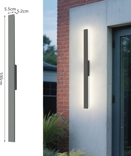 Brilagi - LED vonkajšie nástenné svietidlo LUNA LED/24W/230V 3000K IP65 antracit