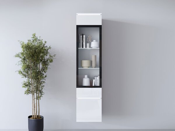 Mirjan24 Vitrína Sawoti 002 + LED, Farby: kašmírová béžová 5903211507366