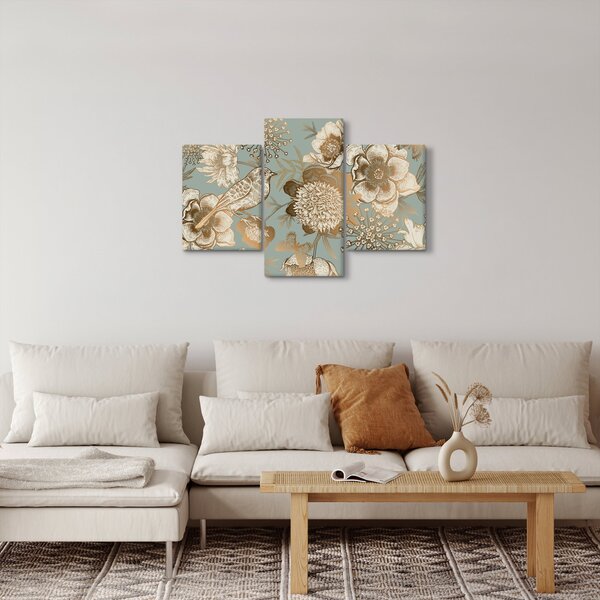 Obraz - Záhrada s vtáčikom (90x60 cm)