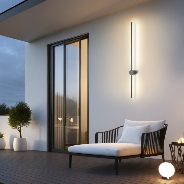 Brilagi - LED Vonkajšie nástenné svietidlo AURA LED/20W/230V 3000K IP54 antracit