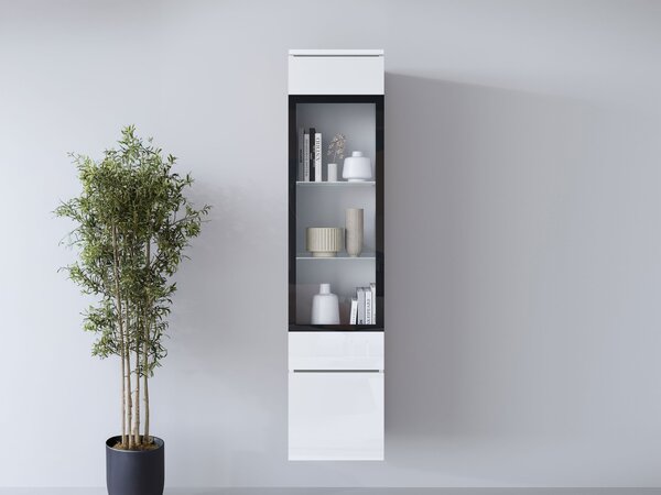 Mirjan24 Vitrína Sawoti 002 + LED, Farby: kašmírová béžová 5903211507366