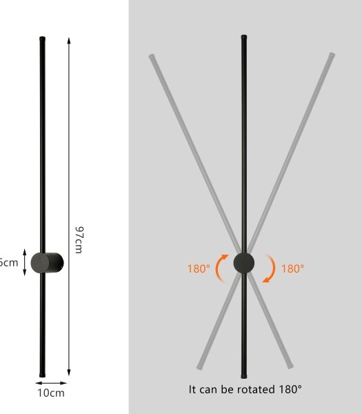 Brilagi - LED vonkajšie nástenné svietidlo AURA LED/20W/230V 3000K IP54 čierna