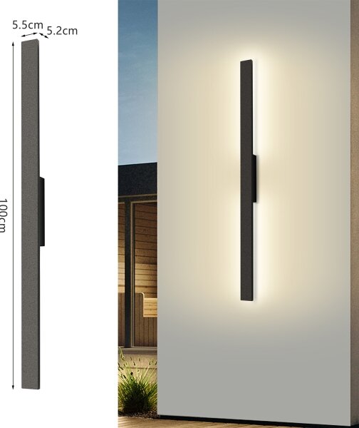 Brilagi - LED vonkajšie nástenné svietidlo LUNA LED/24W/230V 4000K IP65 čierna