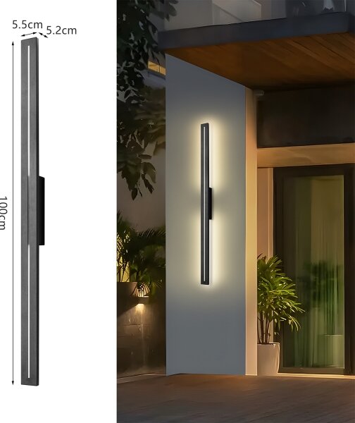 Brilagi - LED vonkajšie nástenné svietidlo LINEO LED/24W/230V 4000K IP65 čierne