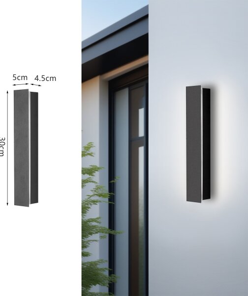 Brilagi - LED vonkajšie nástenné svietidlo LINEAR LED/8W/230V 4000K IP65 antracit