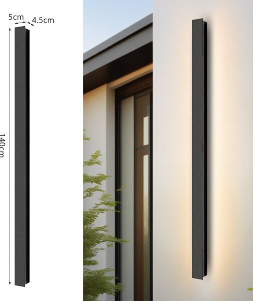 Brilagi - LED vonkajšie nástenné svietidlo LINEAR LED/32W/230V 3000K IP65 čierne