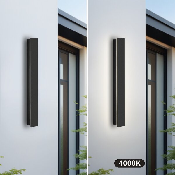 Brilagi - LED vonkajšie nástenné svietidlo LINEAR LED/12W/230V 4000K IP65 čierne