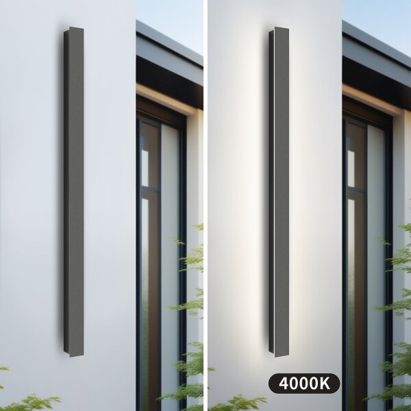 Brilagi - LED vonkajšie nástenné svietidlo LINEAR LED/22W/230V 4000K IP65 antracit