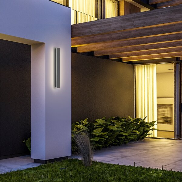 Brilagi - LED vonkajšie nástenné svietidlo LINEAR LED/12W/230V 4000K IP65 antracit