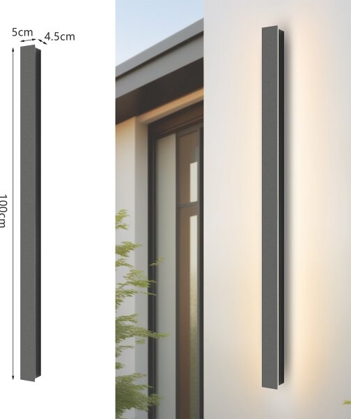 Brilagi - LED Vonkajšie nástenné svietidlo LINEAR LED/22W/230V 3000K IP65 antracit