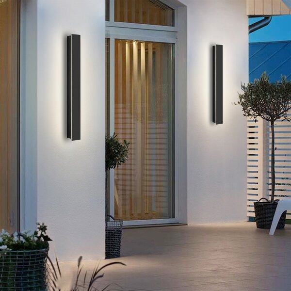 Brilagi - LED vonkajšie nástenné svietidlo LINEAR LED/12W/230V 4000K IP65 čierne