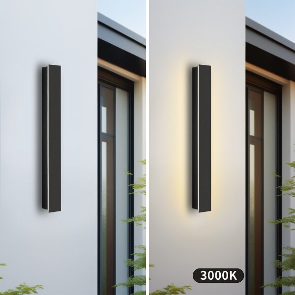 Brilagi - LED vonkajšie nástenné svietidlo LINEAR LED/12W/230V 3000K IP65 čierne