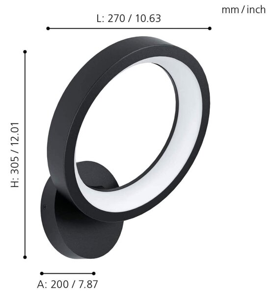 Eglo 99028 - LED RGB Stmievateľné nástenné svietidlo MARGHERA-C LED/16W/230V