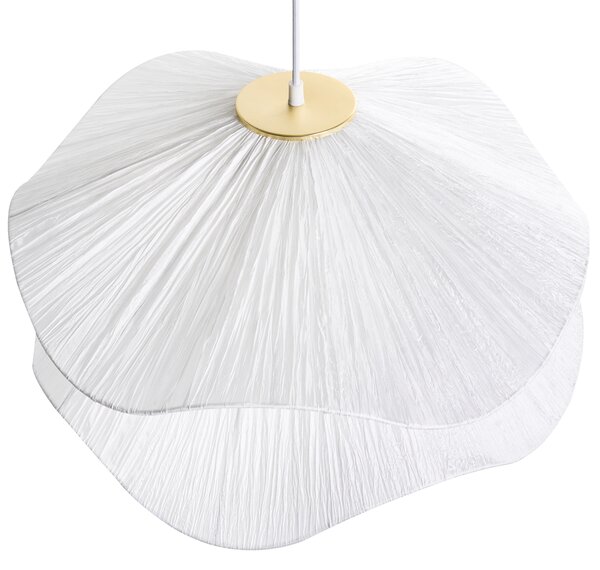 Závesná lampa biela plisované látkové tienidlo moderný štýl svietidlo obývacia izba spálňa