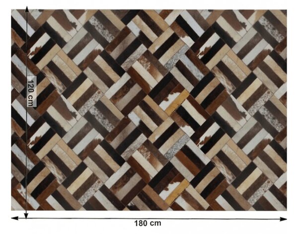 TEMPO Luxusný koberec, pravá koža, 70x140, KOŽA TYP 2 Rozmer: 120x180 cm