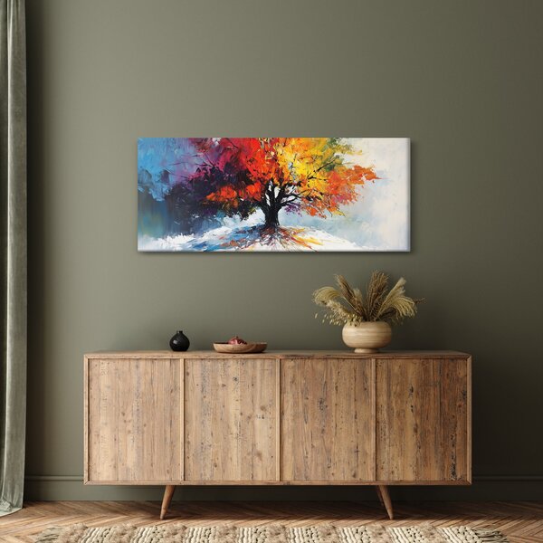 Obraz - Pestrofarebný strom (120x50 cm)