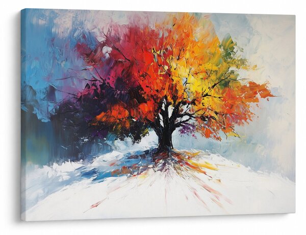 Obraz - Pestrofarebný strom (70x50 cm)