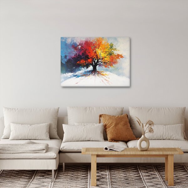 Obraz - Pestrofarebný strom (70x50 cm)