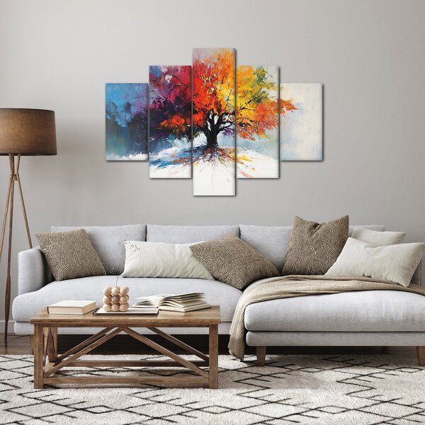 Obraz - Pestrofarebný strom (150x105 cm)