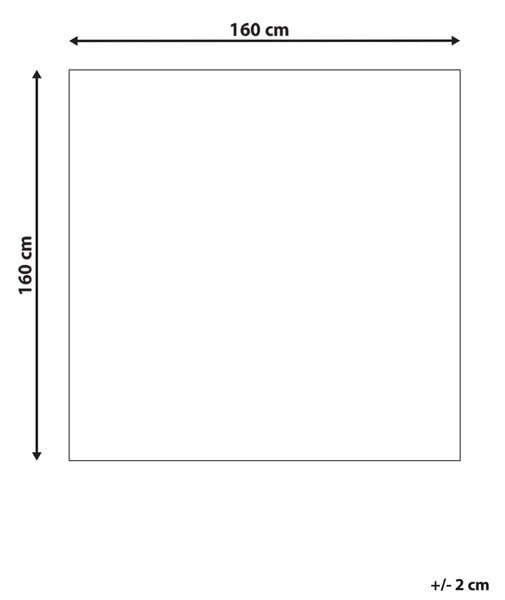 Koberec z umelej kožušiny béžový umelá polyesterová kožušina 160 x 160 cm vysoký vlas geometrický vzor