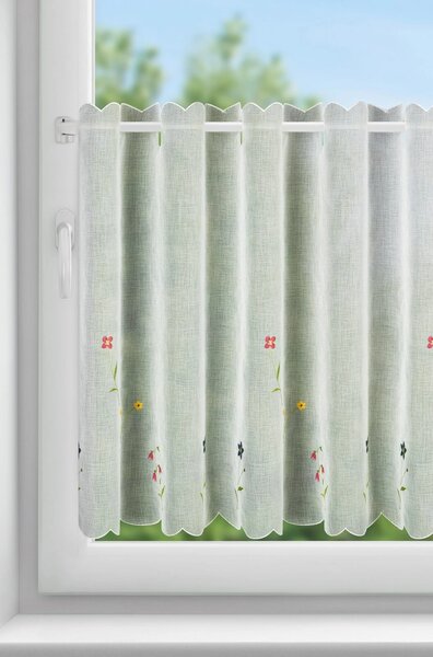 KRÁTKA ZÁCLONA NA PÚTKACH MARIKA 150X70 CM KVETY