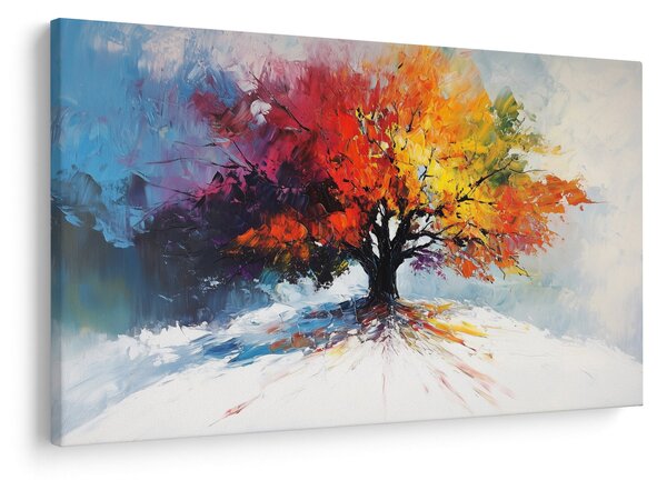 Obraz - Pestrofarebný strom (90x60 cm)