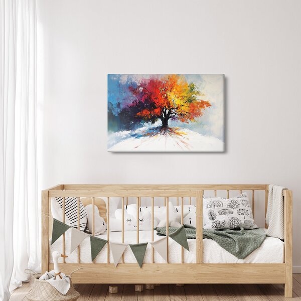 Obraz - Pestrofarebný strom (90x60 cm)