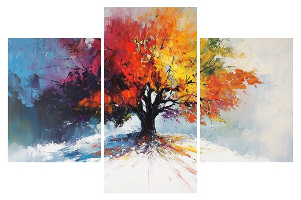 Obraz - Pestrofarebný strom (90x60 cm)