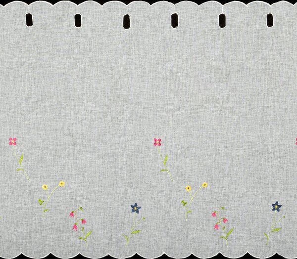 KRÁTKA ZÁCLONA NA PÚTKACH MARIKA 150X70 CM KVETY