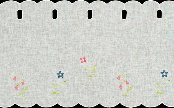 KRÁTKA ZÁCLONA NA PÚTKACH MARIKA 150X40 CM KVETY