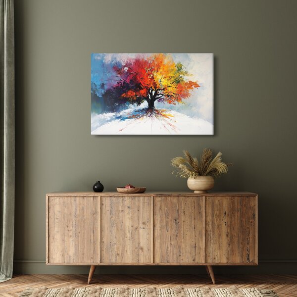 Obraz - Pestrofarebný strom (90x60 cm)