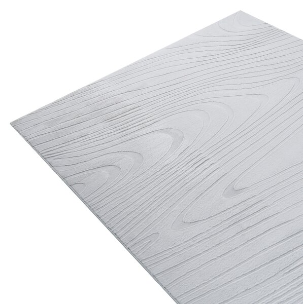 Koberec z umelej kožušiny svetlosivý umelá polyesterová kožušina 160 x 230 cm vysoký vlas geometrický vzor